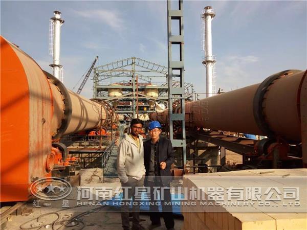 星辉年产10万吨陶粒砂生产线印度安装试机现场