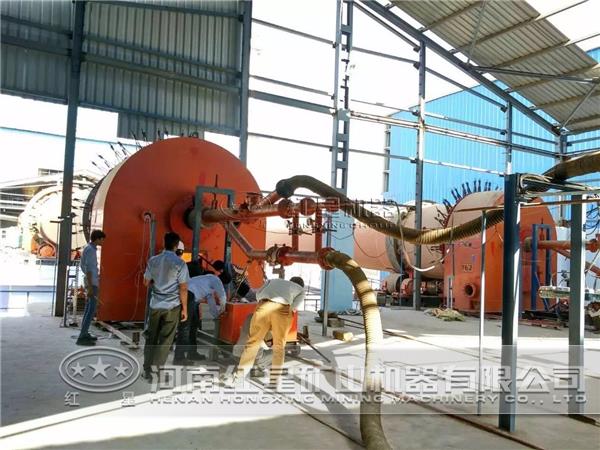 星辉年产10万吨陶粒砂生产线印度安装现场