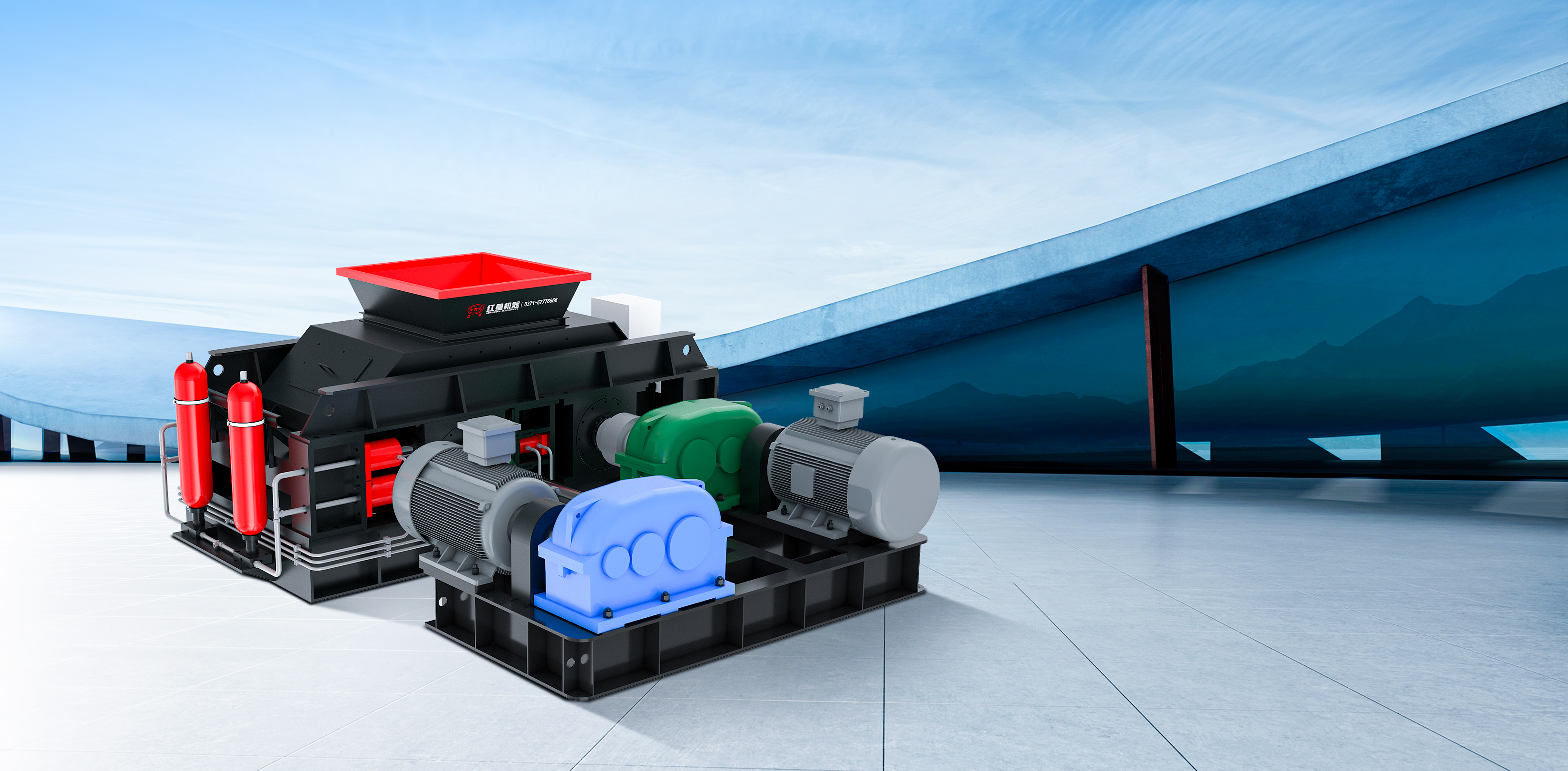 液压对辊破碎机